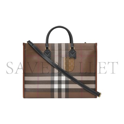 BURBERRY FREYA MEDIUM CANVAS TOTE BAG 80523311 (40*30*16cm) BURBERRY FREYA MEDIUM CANVAS TOTE BAG 80523311 (40*30*16cm)